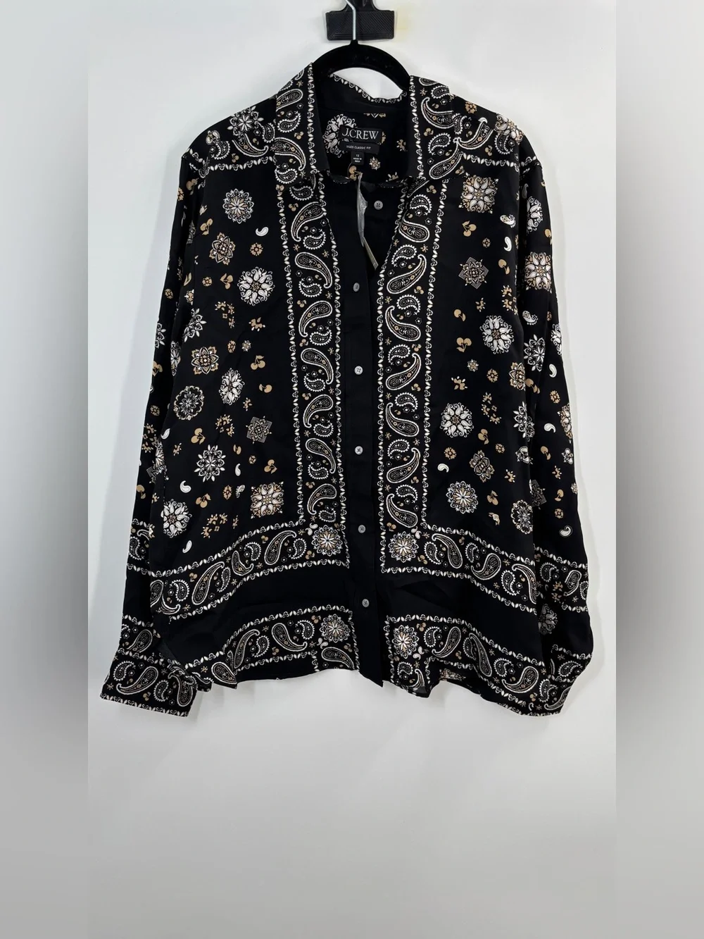J.Crew Jules classic-fit shirt in bandana-print viscose twill